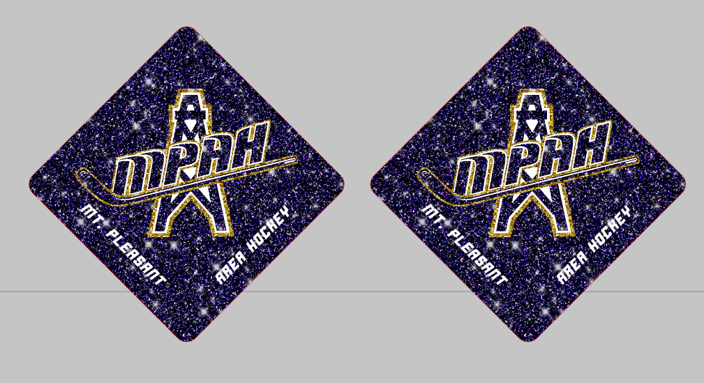 Mt. Pleasant Area Hockey - Keychain 2.25 x 2.25 Aluminum - 2-sided