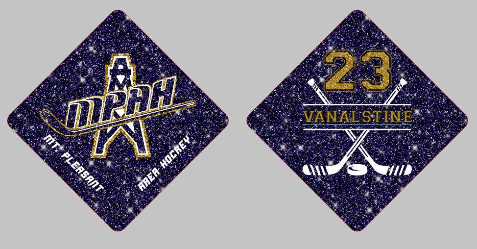 Mt. Pleasant Area Hockey - Keychain 2.25 x 2.25 Aluminum - 2-sided
