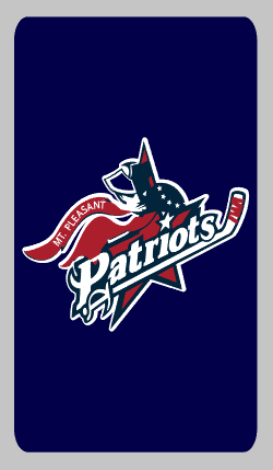 Patriots Hockey - Bag Tag 2 x 3.5 Aluminum - 2-sided