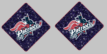 Patriots Hockey - Keychain 2.25 x 2.25 Aluminum - 2-sided
