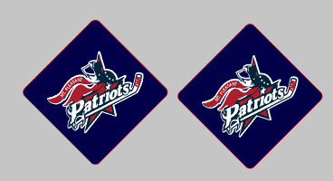 Patriots Hockey - Keychain 2.25 x 2.25 Aluminum - 2-sided