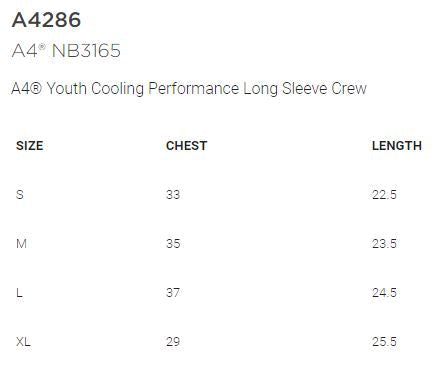 Shepherd Football Gear - 2022 - Youth Long Sleeve T-Shirt - A4 Cooling Performance