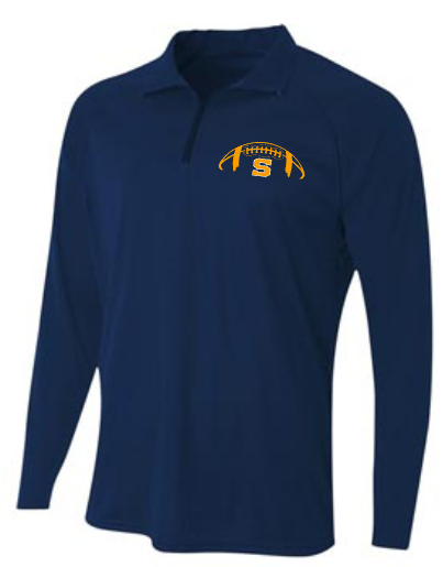 Shepherd Football Gear - 2026 -  Mens Quarter Zip Long-Sleeve Tee - A4 1/4 Zip - 4oz