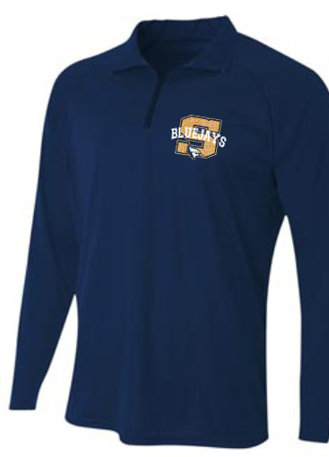 Shepherd Football Spirit Gear - 2026 - Mens Quarter Zip Long-Sleeve Tee - A4 1/4 Zip - 4oz