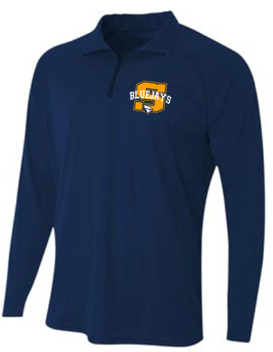 Shepherd Football Spirit Gear - 2026 - Mens Quarter Zip Long-Sleeve Tee - A4 1/4 Zip - 4oz