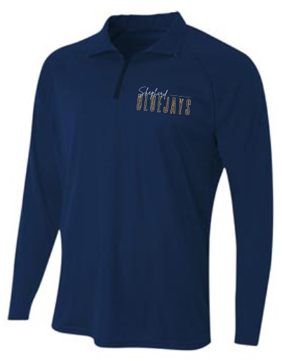 Shepherd Football Spirit Gear - 2026 - Mens Quarter Zip Long-Sleeve Tee - A4 1/4 Zip - 4oz