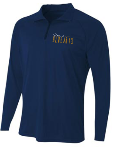 Shepherd Football Spirit Gear - 2026 - Mens Quarter Zip Long-Sleeve Tee - A4 1/4 Zip - 4oz