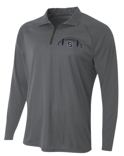 Shepherd Football Gear - 2026 -  Mens Quarter Zip Long-Sleeve Tee - A4 1/4 Zip - 4oz
