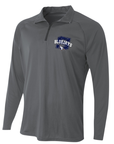 Shepherd Football Spirit Gear - 2026 - Mens Quarter Zip Long-Sleeve Tee - A4 1/4 Zip - 4oz