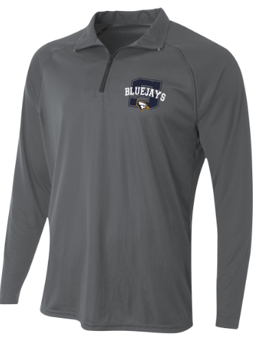 Shepherd Football Spirit Gear - 2026 - Mens Quarter Zip Long-Sleeve Tee - A4 1/4 Zip - 4oz
