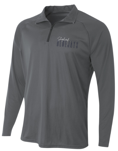 Shepherd Football Spirit Gear - 2026 - Mens Quarter Zip Long-Sleeve Tee - A4 1/4 Zip - 4oz