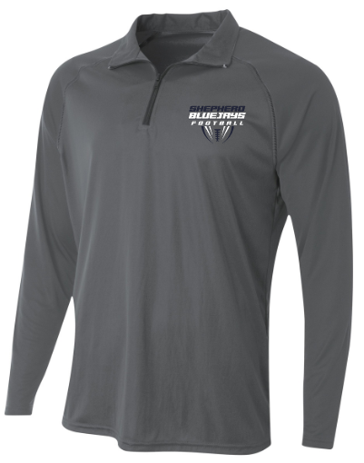 Shepherd Football Gear - 2026 -  Mens Quarter Zip Long-Sleeve Tee - A4 1/4 Zip - 4oz