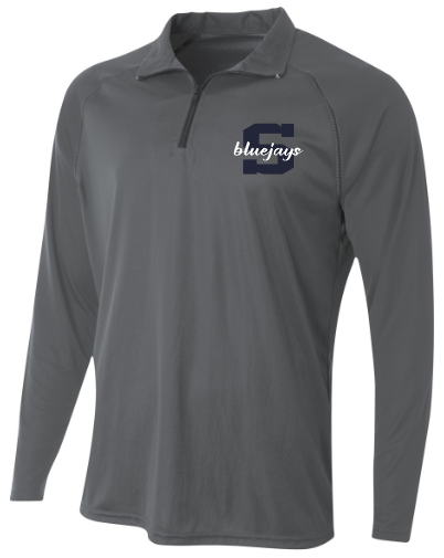 Shepherd Football Spirit Gear - 2026 - Mens Quarter Zip Long-Sleeve Tee - A4 1/4 Zip - 4oz