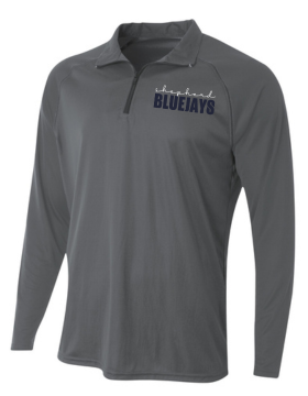Shepherd Football Spirit Gear - 2024 - Mens Quarter Zip Long-Sleeve Tee - A4 1/4 Zip - 4oz