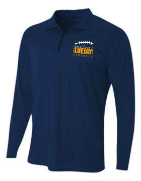 Shepherd Football Gear - 2024 -  Mens Quarter Zip Long-Sleeve Tee - A4 1/4 Zip - 4oz