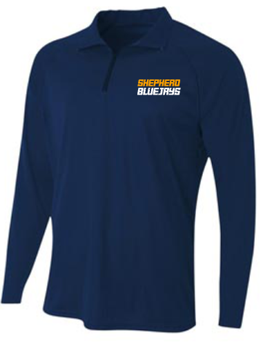 Shepherd Football Spirit Gear - 2026 - Mens Quarter Zip Long-Sleeve Tee - A4 1/4 Zip - 4oz