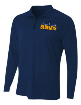 Shepherd Football Spirit Gear - 2024 - Mens Quarter Zip Long-Sleeve Tee - A4 1/4 Zip - 4oz