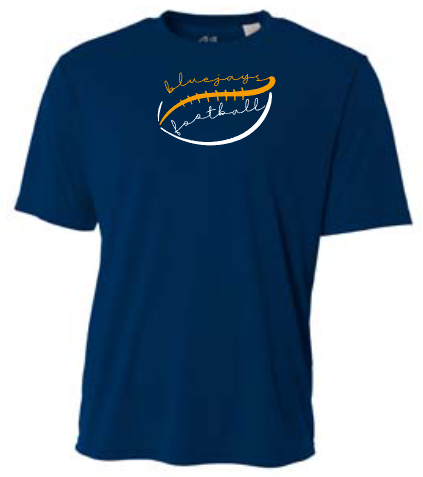 Shepherd Football Gear - 2026 -  Youth Performance Tee - A4 Youth Cooling Performance Crew Tee - 4oz