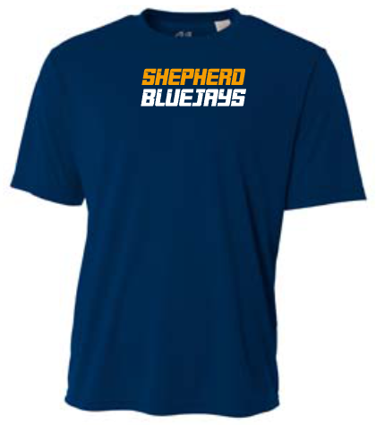 Shepherd Football Spirit Gear - 2026 - Adult Performance Tee - A4 Cooling Performance Crew Tee - 4oz