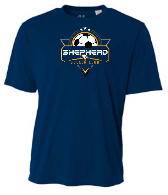 Shepherd Soccer Club Gear - 2026 -  Adult Performance Tee - A4 Cooling Performance Crew Tee - 4oz