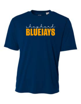 Shepherd Football Spirit Gear - 2024 - Youth Performance Tee - A4 Youth Cooling Performance Crew Tee - 4oz