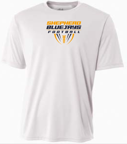 Shepherd Football Gear - 2026 -  Adult Performance Tee - A4 Cooling Performance Crew Tee - 4oz
