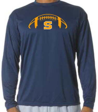 Shepherd Football Gear - 2025 -  Youth Performance Long Sleeve Tee - A4 Youth Cooling Performance Long Sleeve Crew Tee - 4oz