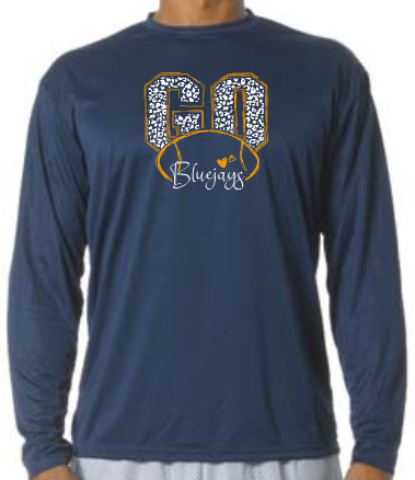 Shepherd Football Gear - 2025 -  Youth Performance Long Sleeve Tee - A4 Youth Cooling Performance Long Sleeve Crew Tee - 4oz