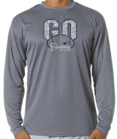 Shepherd Football Gear - 2025 -  Youth Performance Long Sleeve Tee - A4 Youth Cooling Performance Long Sleeve Crew Tee - 4oz