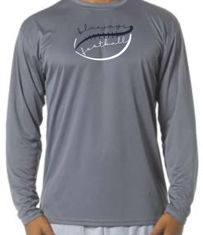 Shepherd Football Gear - 2026 -  Adult Performance Long Sleeve Tee - A4 Cooling Performance Long Sleeve Crew Tee - 4oz