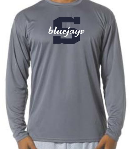 Shepherd Football Spirit Gear - 2026 - Youth Performance Long Sleeve Tee - A4 Youth Cooling Performance Long Sleeve Crew Tee - 4oz