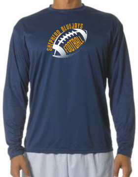 Shepherd Football Gear - 2024 -  Adult Performance Long Sleeve Tee - A4 Cooling Performance Long Sleeve Crew Tee - 4oz