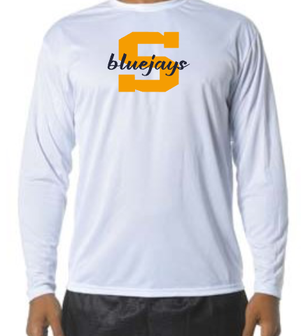 Shepherd Football Spirit Gear - 2026 - Youth Performance Long Sleeve Tee - A4 Youth Cooling Performance Long Sleeve Crew Tee - 4oz
