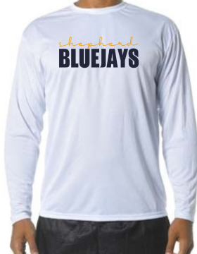 Shepherd Football Spirit Gear - 2024 - Adult Performance Long Sleeve Tee - A4 Cooling Performance Long Sleeve Crew Tee - 4oz