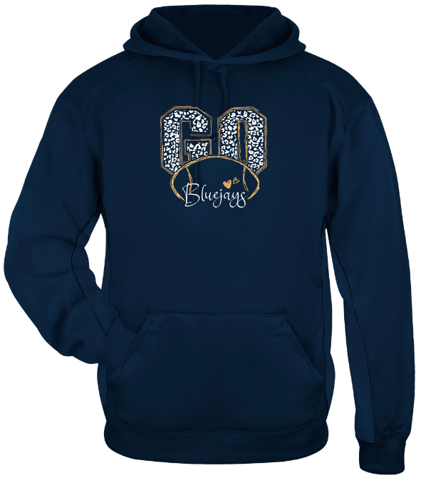 Shepherd Football Gear - 2026 -  Adult Poly Hooded Sweatshirt - Badger Sport Performance Fleece Hood