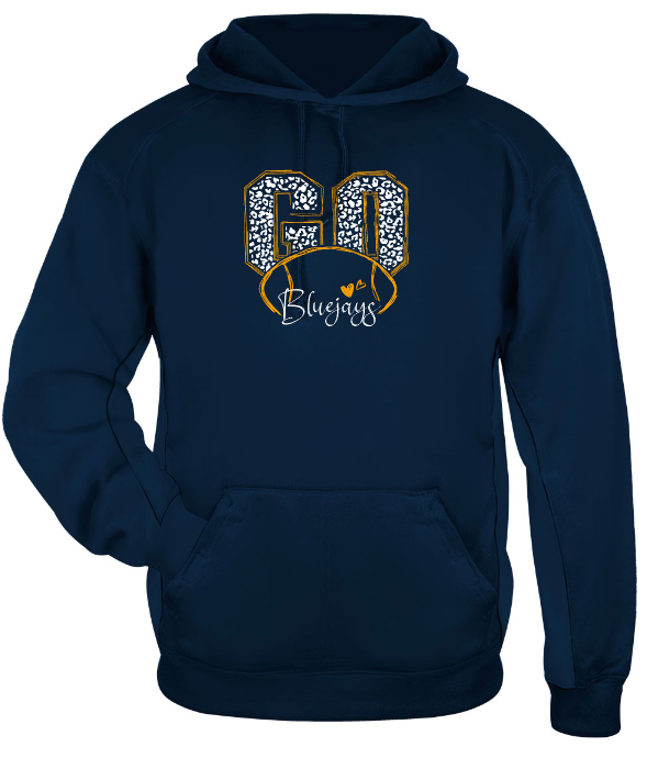 Shepherd Football Gear - 2026 -  Adult Poly Hooded Sweatshirt - Badger Sport Performance Fleece Hood