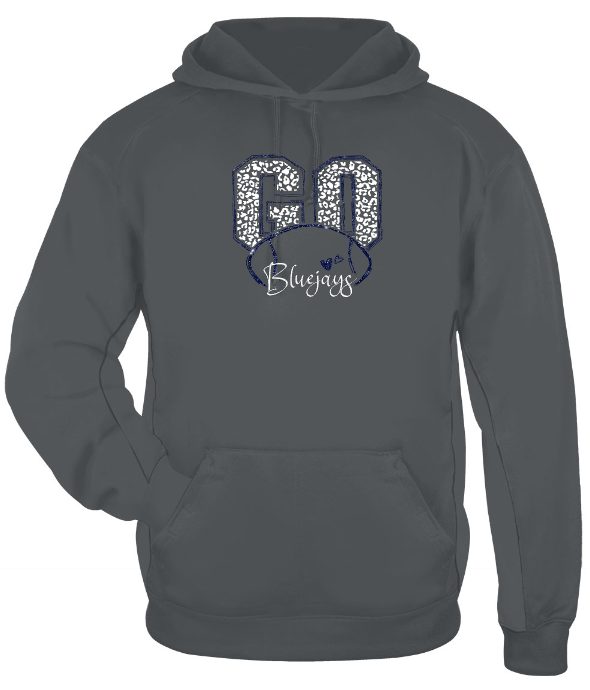 Shepherd Football Gear - 2026 -  Adult Poly Hooded Sweatshirt - Badger Sport Performance Fleece Hood