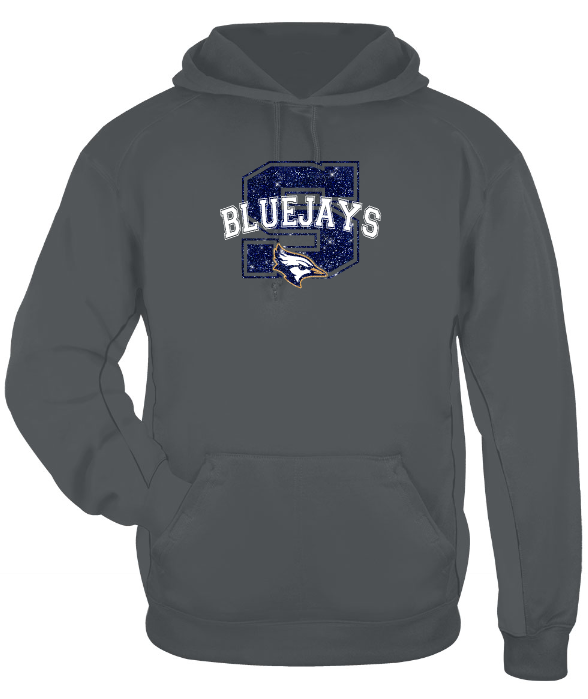 Shepherd Football Spirit Gear - 2026 - Adult Poly Hooded Sweatshirt - Badger Sport Performance Fleece Hood