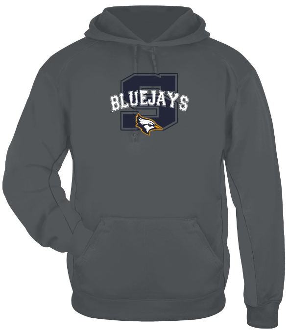 Shepherd Football Spirit Gear - 2026 - Adult Poly Hooded Sweatshirt - Badger Sport Performance Fleece Hood