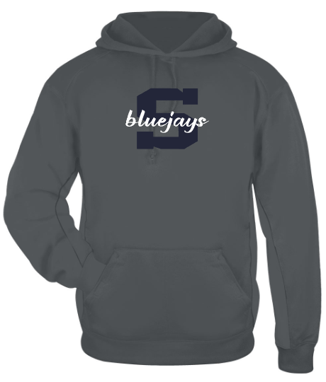 Shepherd Football Spirit Gear - 2026 - Adult Poly Hooded Sweatshirt - Badger Sport Performance Fleece Hood