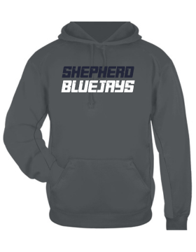 Shepherd Football Spirit Gear - 2024 - Adult Poly Hooded Sweatshirt - Badger Sport Performance Fleece Hood