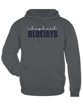 Shepherd Football Spirit Gear - 2024 - Adult Poly Hooded Sweatshirt - Badger Sport Performance Fleece Hood