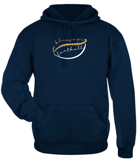 Shepherd Football Gear - 2026 -  Adult Poly Hooded Sweatshirt - Badger Sport Performance Fleece Hood