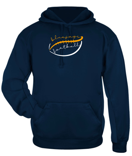 Shepherd Football Gear - 2026 -  Adult Poly Hooded Sweatshirt - Badger Sport Performance Fleece Hood