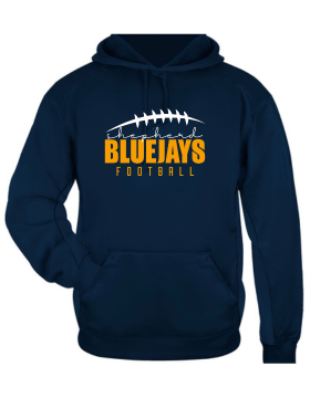 Shepherd Football Gear - 2024 -  Adult Poly Hooded Sweatshirt - Badger Sport Performance Fleece Hood