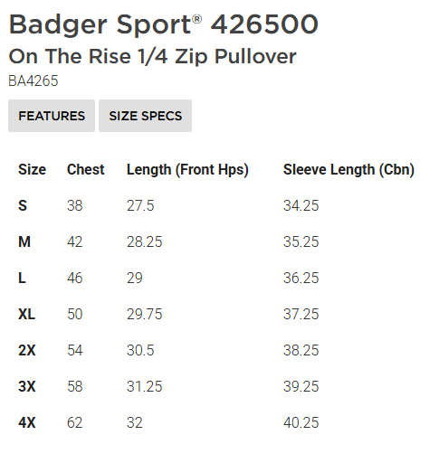 Shepherd Soccer - Adult 1/4 Zip Pullover- Badger Sport On The Rise 1/4 Zip Pullover
