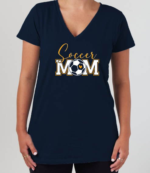 Shepherd Soccer Club Mom Gear - 2026 -  Ladies V Neck Tees