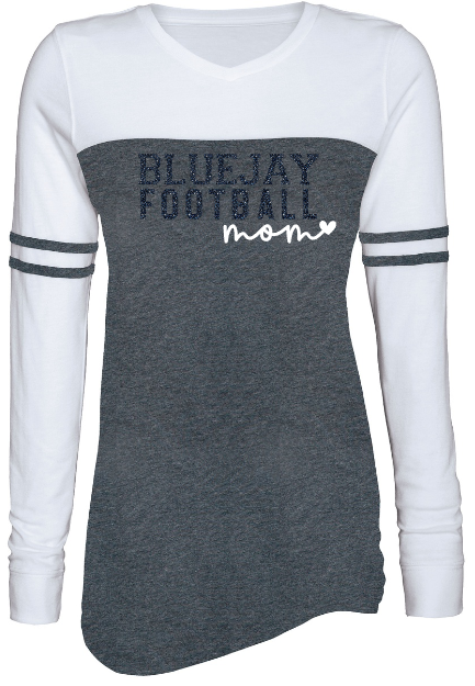 Shepherd Football Family Gear - 2022 - Ladies Long Sleeve T-Shirt - Enza Ladies Triblend Varsity Long Sleeve Tee