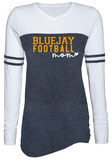 Shepherd Football Family Gear - 2022 - Ladies Long Sleeve T-Shirt - Enza Ladies Triblend Varsity Long Sleeve Tee