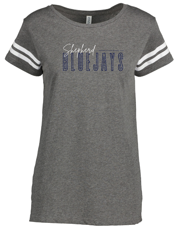Shepherd Football Spirit Gear - 2025 - Ladies Tee - Enza Ladies Jersey Football Tee - 4.5oz